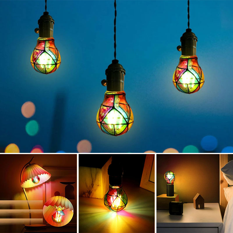 Stained Glass LED Light Bulbs