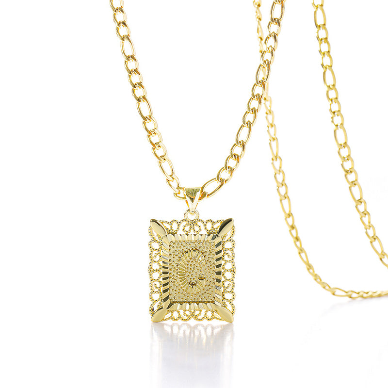 Gold Letter Pendant Necklace