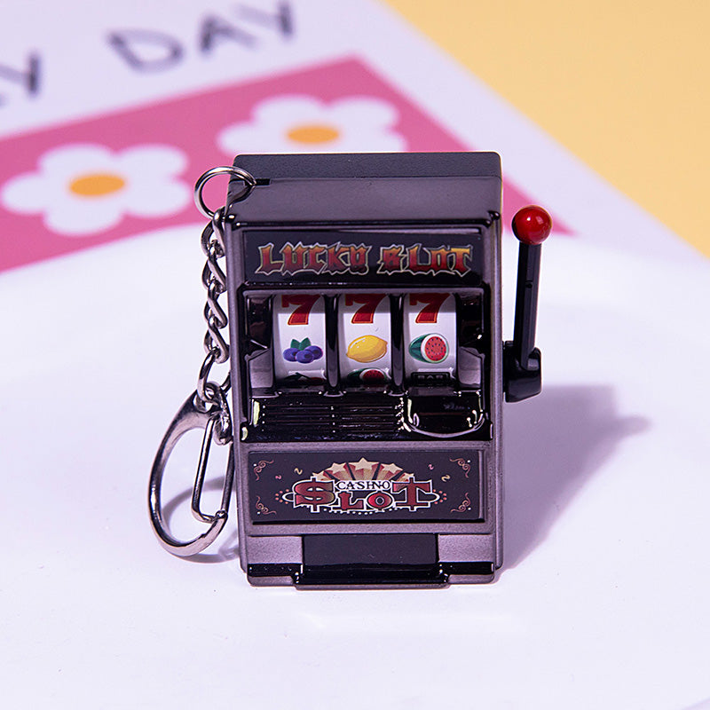 Rotating Fruit Machine Shaped Keychain