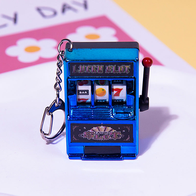 Rotating Fruit Machine Shaped Keychain