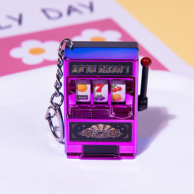 Rotating Fruit Machine Shaped Keychain