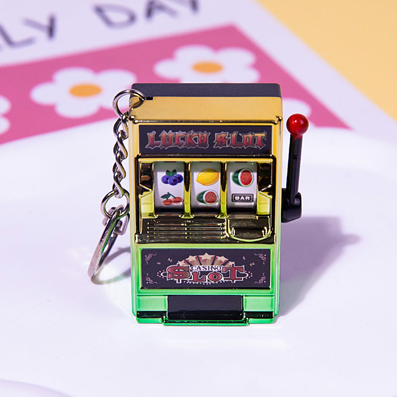 Rotating Fruit Machine Shaped Keychain