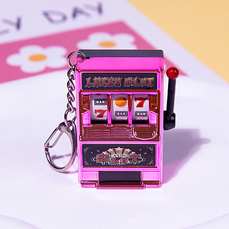 Rotating Fruit Machine Shaped Keychain