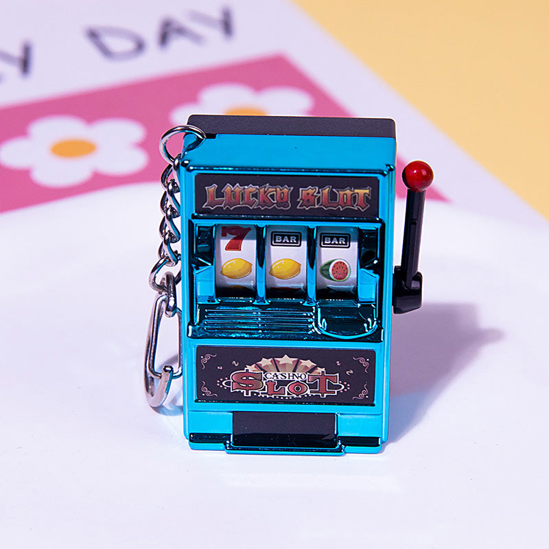 Rotating Fruit Machine Shaped Keychain