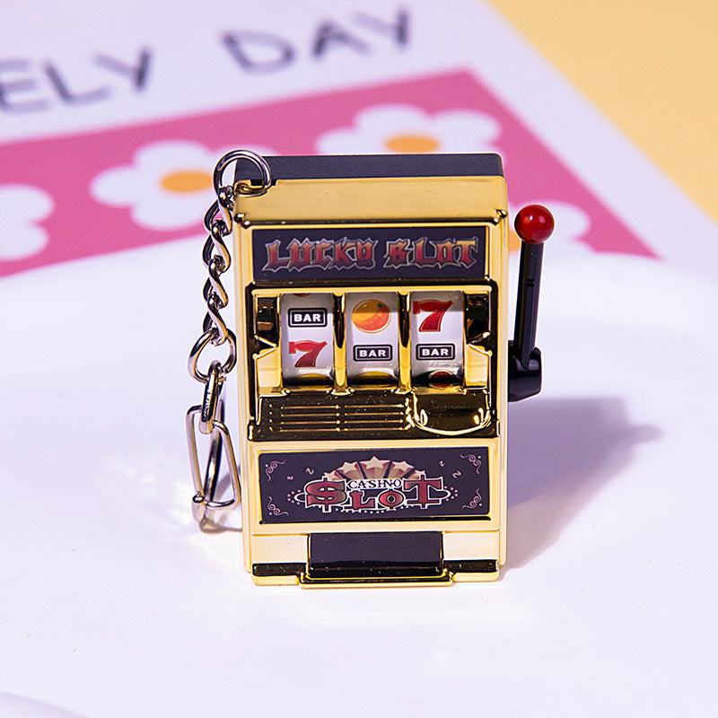 Rotating Fruit Machine Shaped Keychain