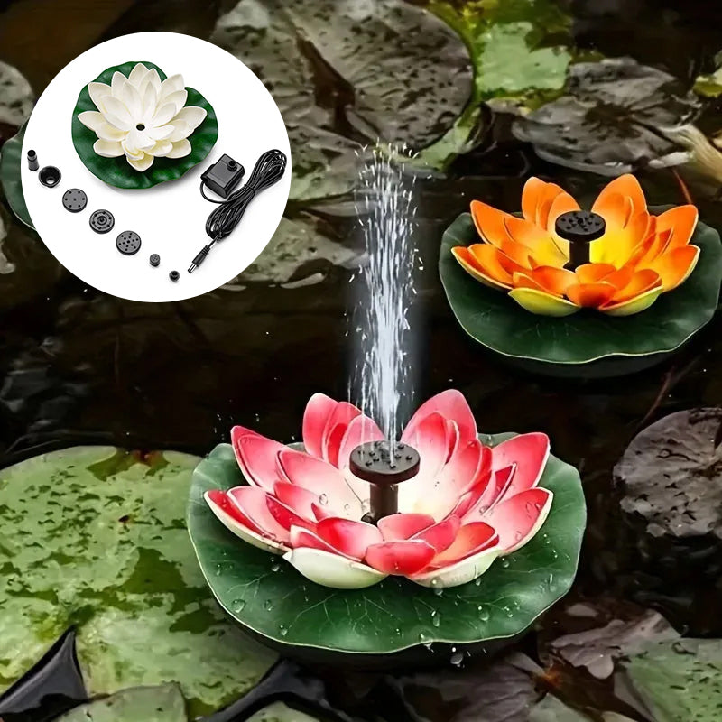 Lotusformad solfontändamm dekorativ