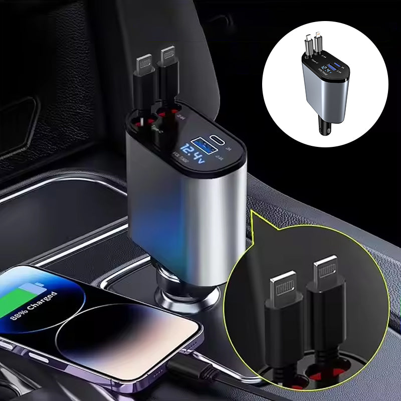 Fast Charge Retractable Car Charger