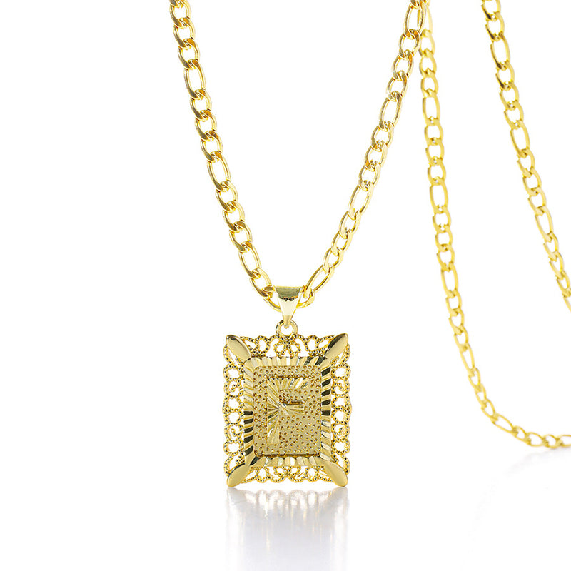 Gold Letter Pendant Necklace