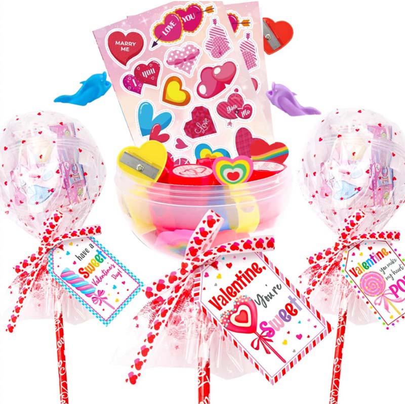 24 Pack Giant Lollipop-Shaped Stationery Set