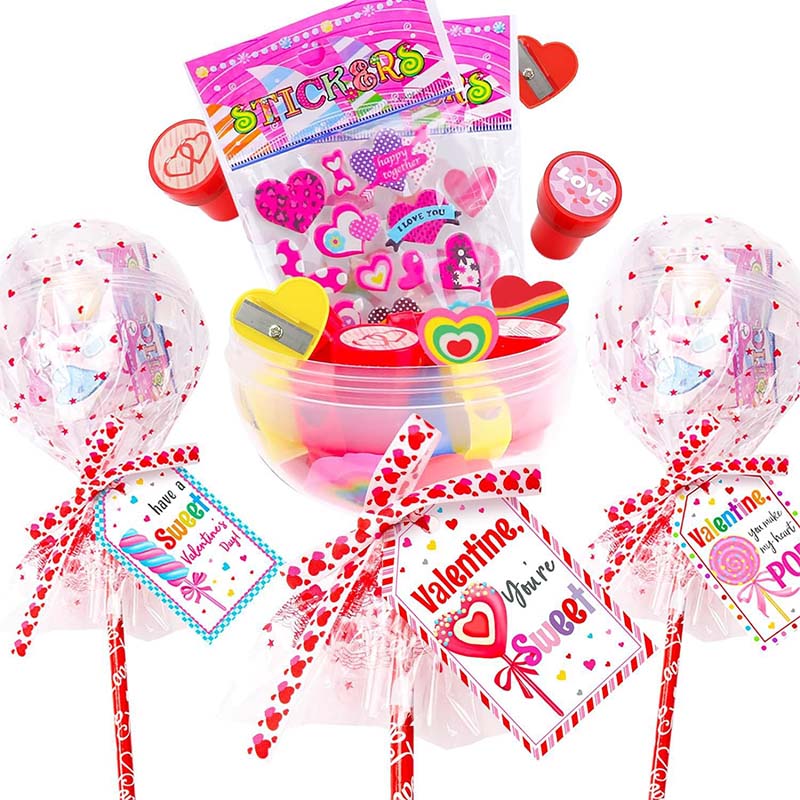 24 Pack Giant Lollipop-Shaped Stationery Set