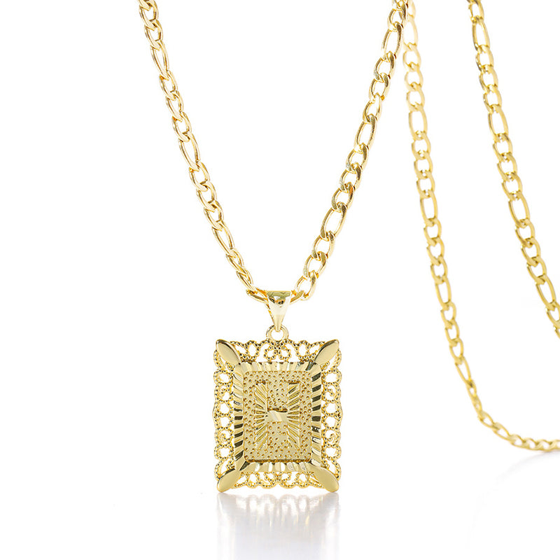 Gold Letter Pendant Necklace