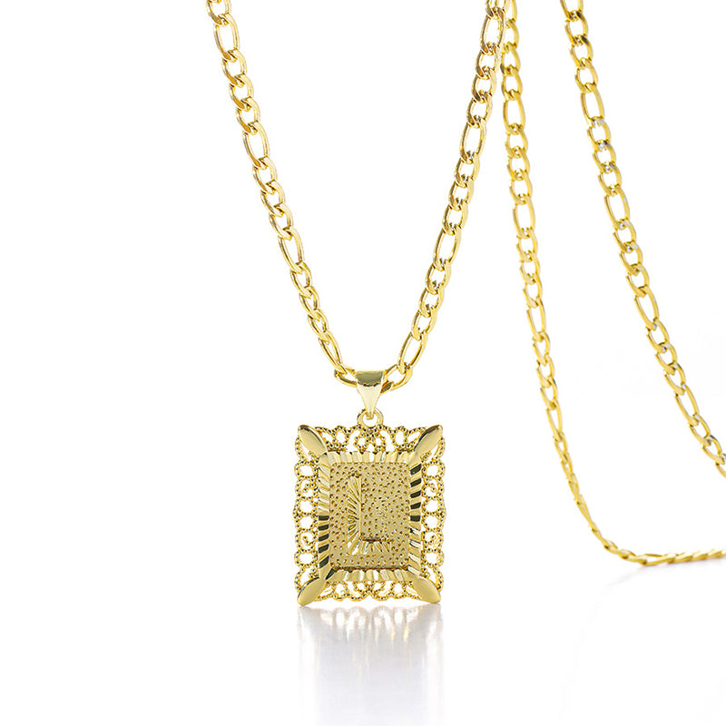 Gold Letter Pendant Necklace