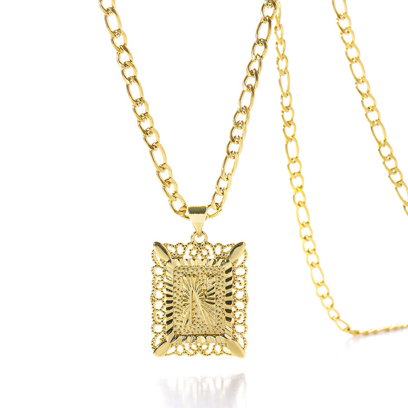 Gold Letter Pendant Necklace