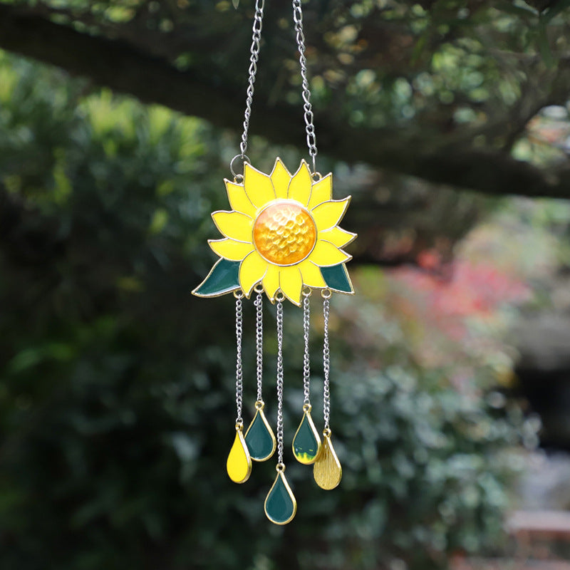 Sunflower Stained Glass Window Hanging