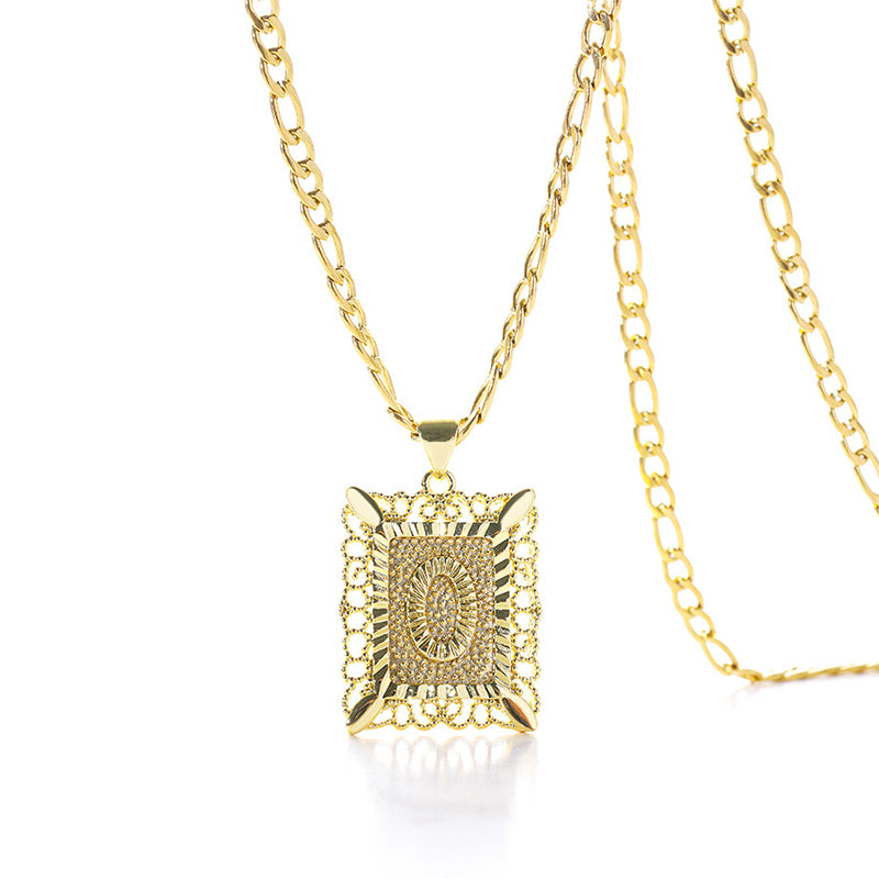 Gold Letter Pendant Necklace