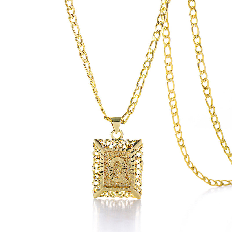 Gold Letter Pendant Necklace