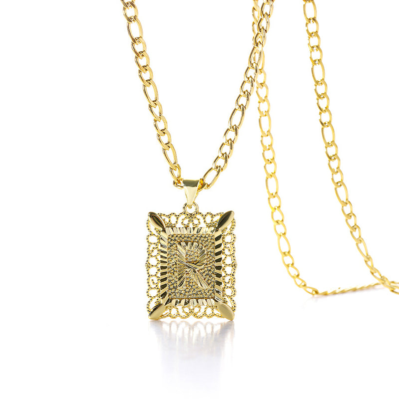 Gold Letter Pendant Necklace