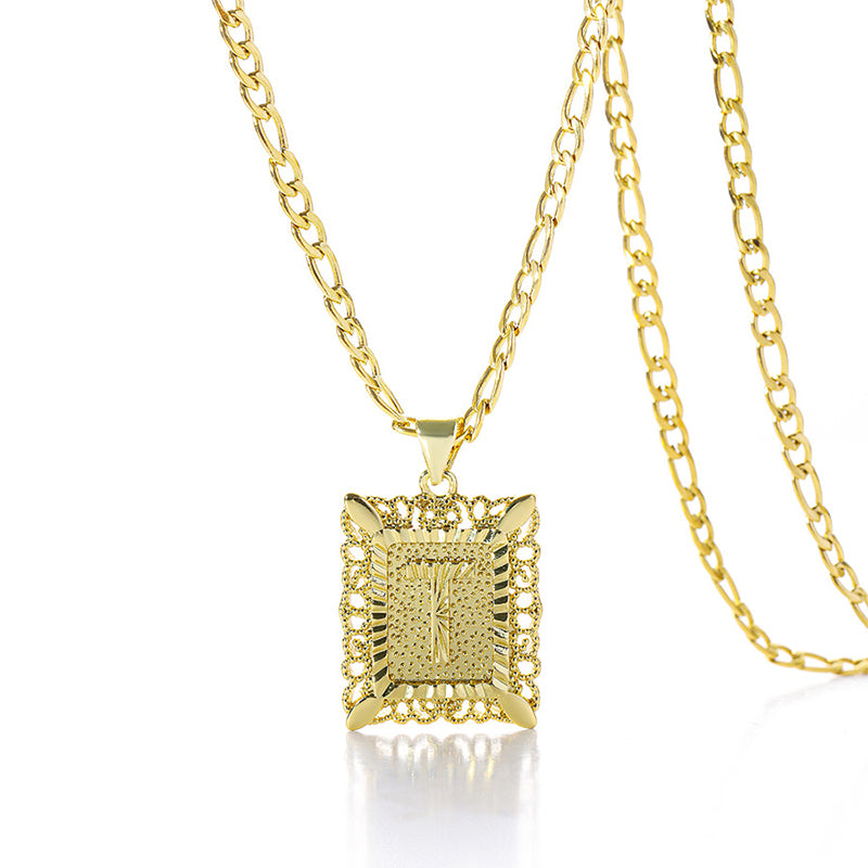 Gold Letter Pendant Necklace