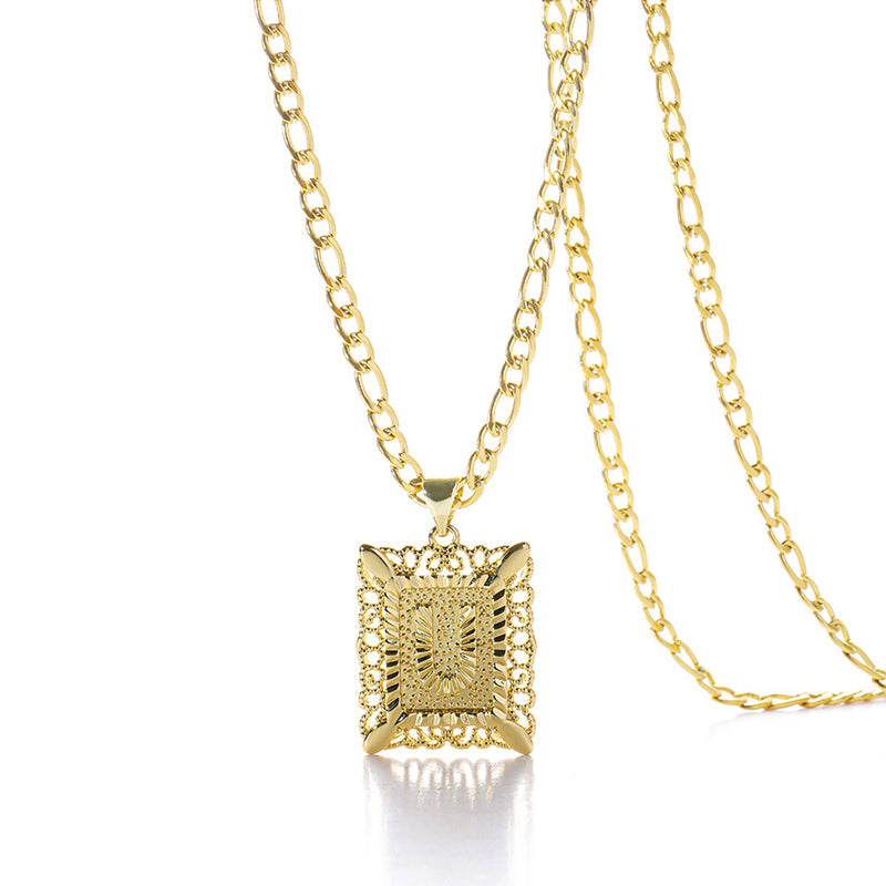 Gold Letter Pendant Necklace