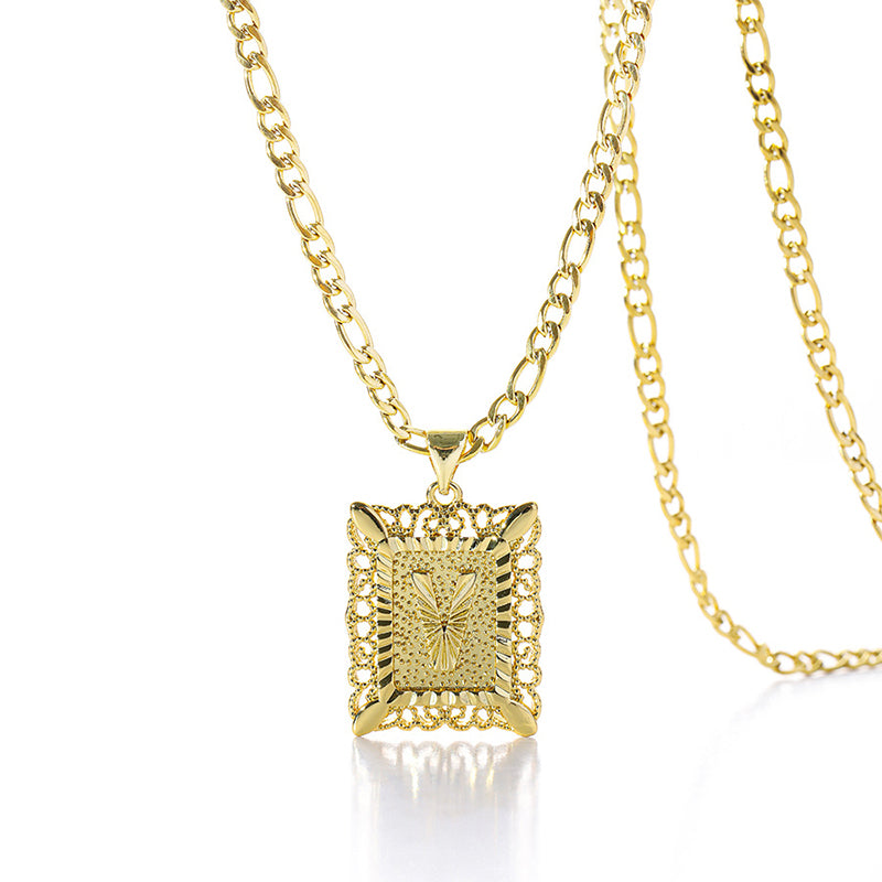 Gold Letter Pendant Necklace