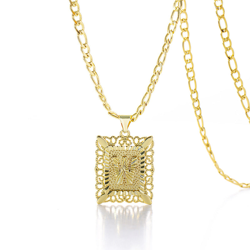 Gold Letter Pendant Necklace