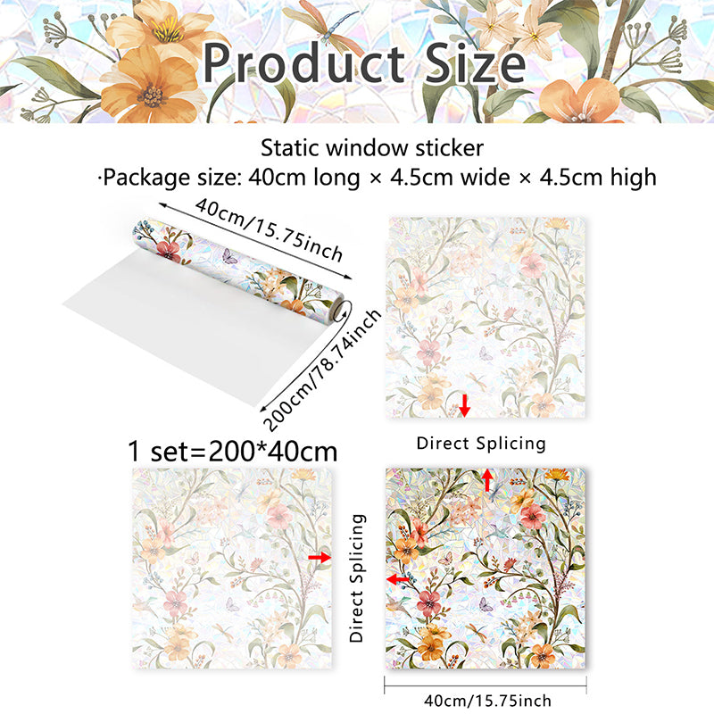 Floral Pattern Window Sticker