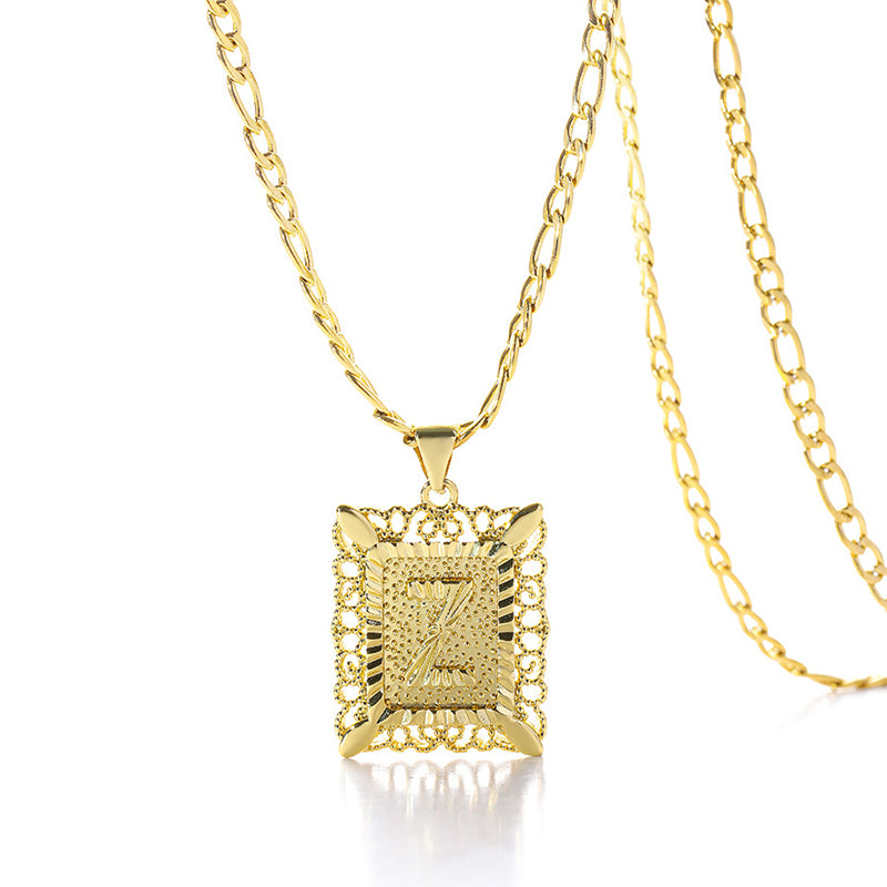 Gold Letter Pendant Necklace