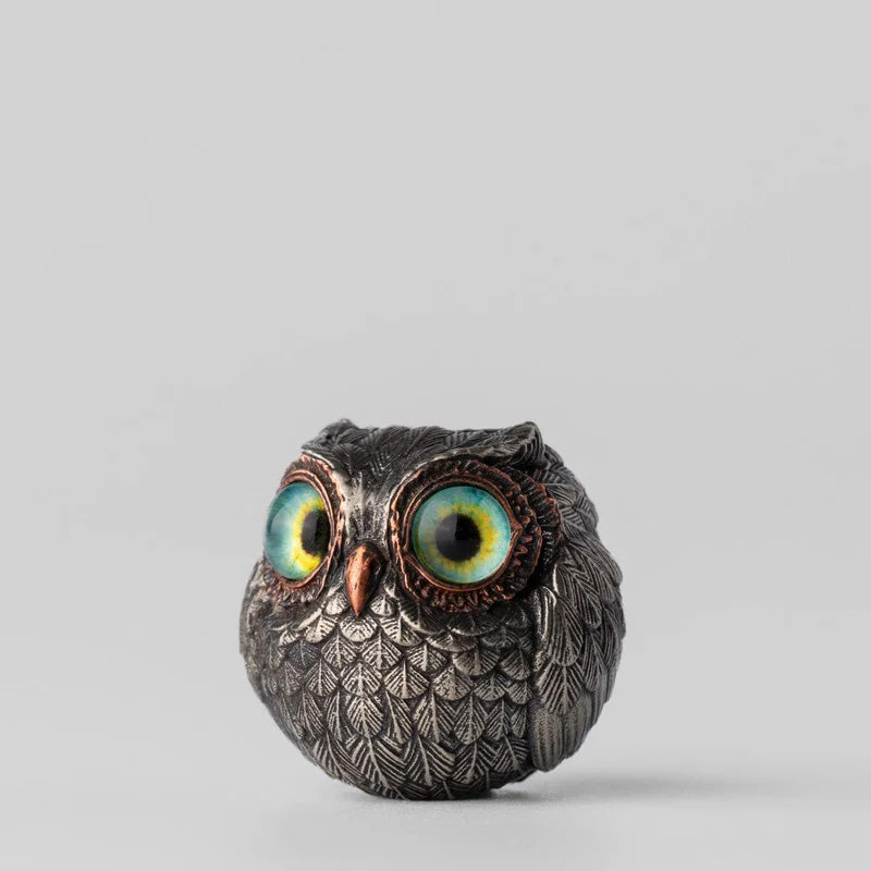 🦉Bronze Lucky Owl Guardian-The Wise Watcher of the Felt