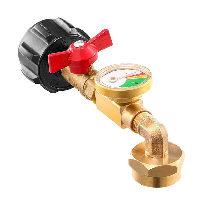 Propane Refill Adapter with Valve & Gauge