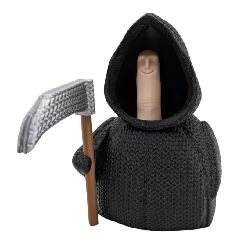 Knitted Grim Reaper Middle Finger Figurine