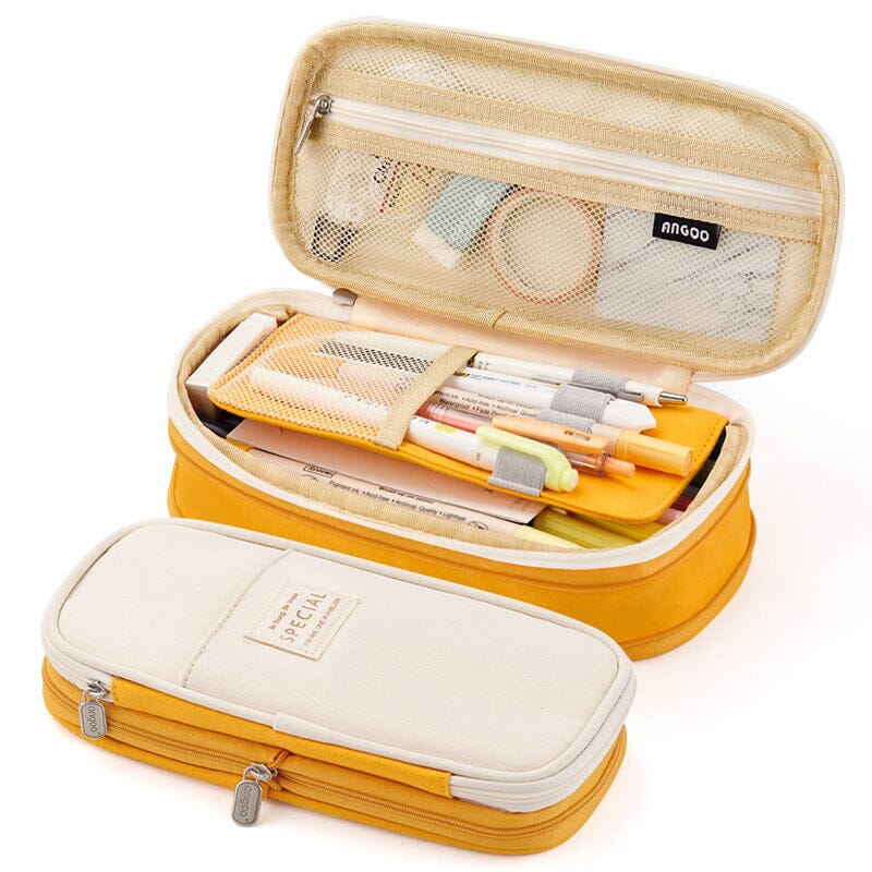 Large Capacity Pencil Case With Zipper