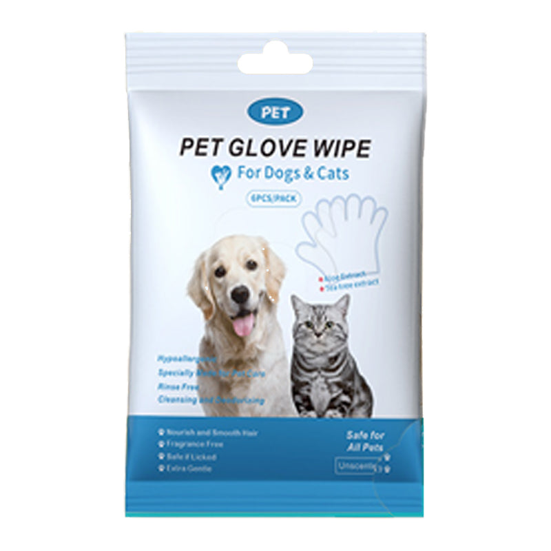 Pet Glove Wipes for Dogs & Cats