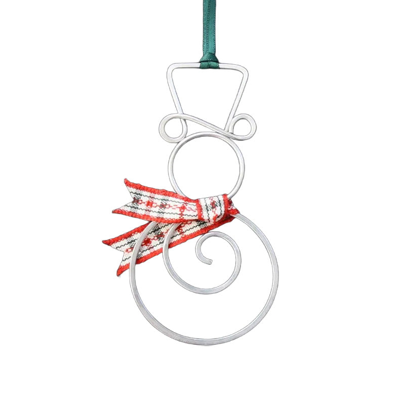 Wire Christmas Snowman Pendant