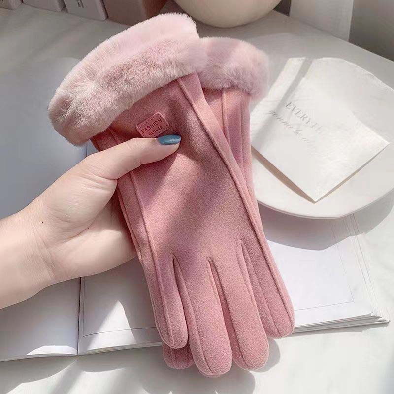 Solid Color Windproof and Warm Touch Screen Gloves