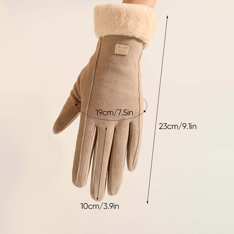 Solid Color Windproof and Warm Touch Screen Gloves