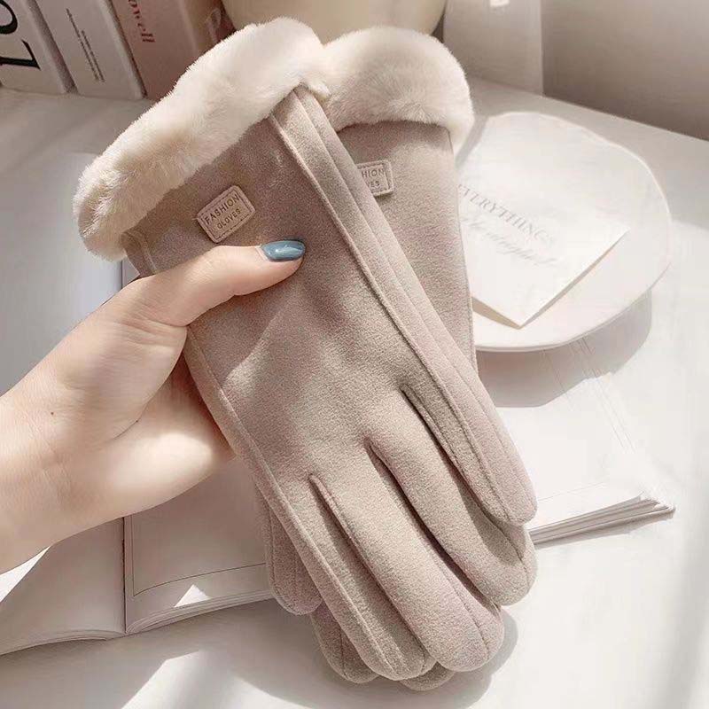 Solid Color Windproof and Warm Touch Screen Gloves