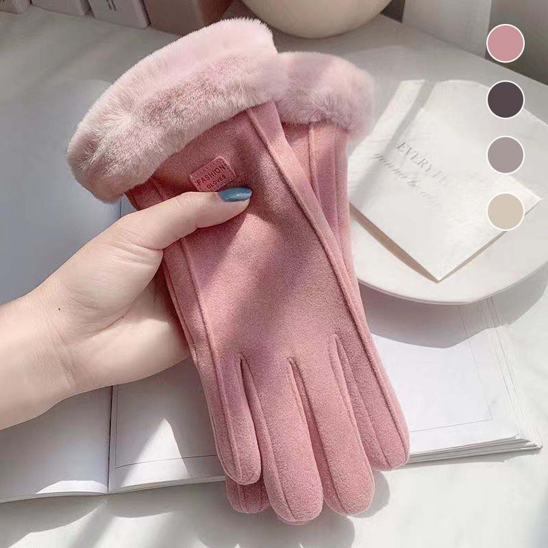 Solid Color Windproof and Warm Touch Screen Gloves