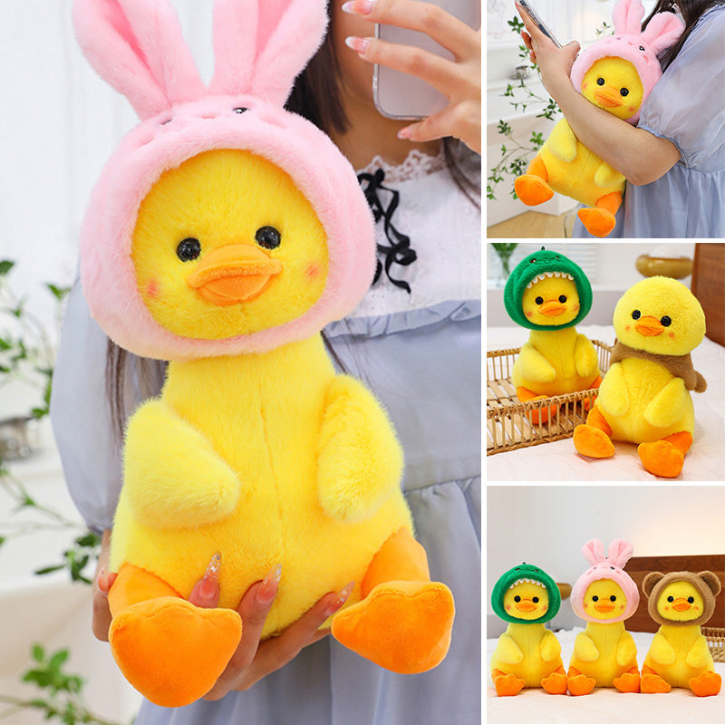 Cartoon Yellow Duck Stuffed Animal