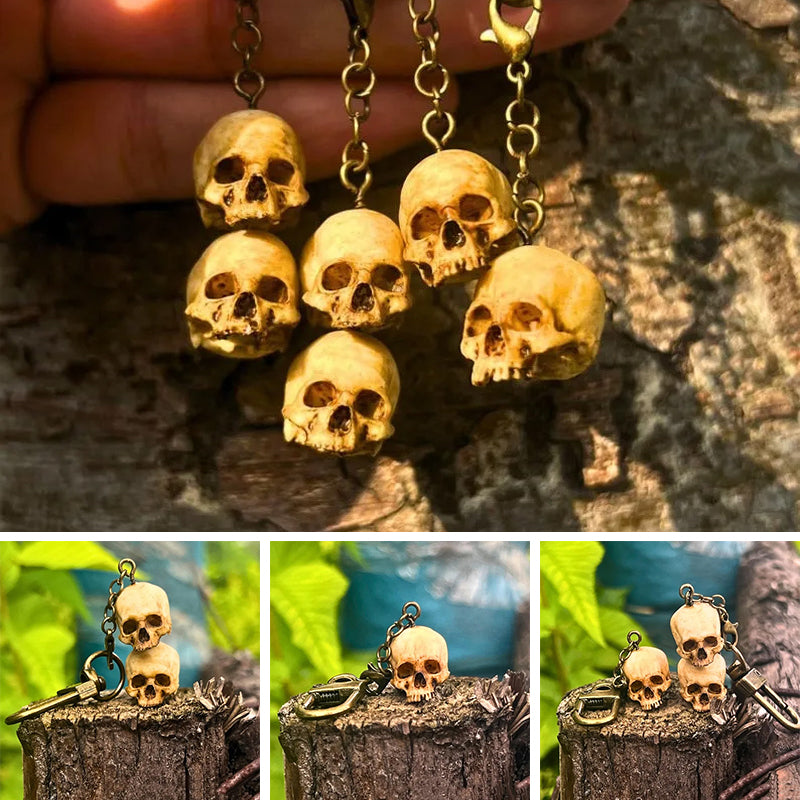 Painted Skull Keychain