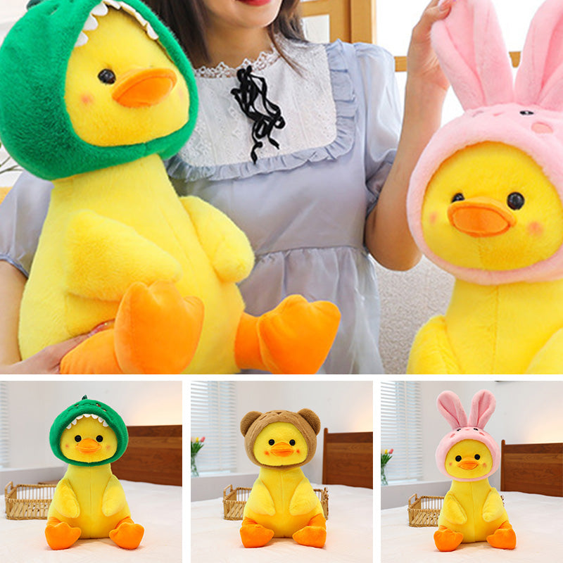 Cartoon Yellow Duck Stuffed Animal