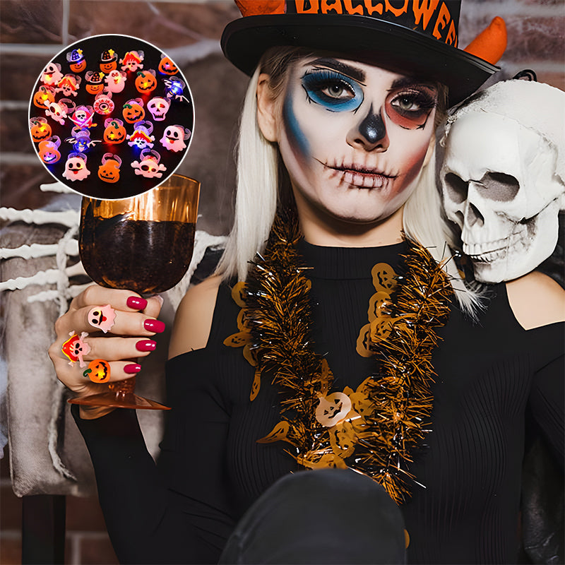 Luminous Halloween Rings & Brooches