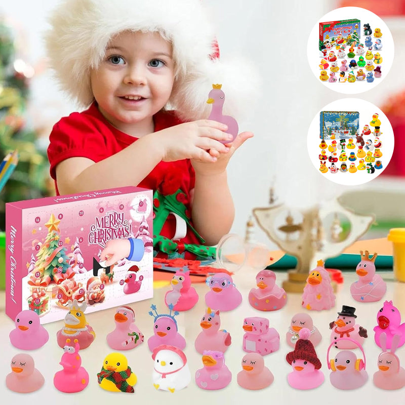 24 Pcs Countdown Christmas Rubber Ducks Advent Calendar