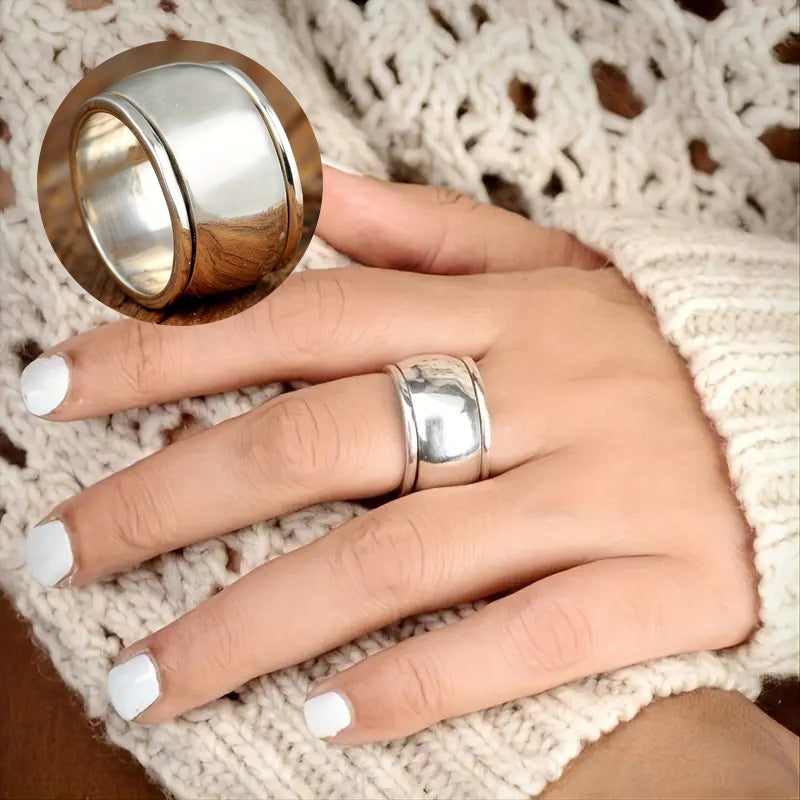 Silver Simple Style Plain Color Ring