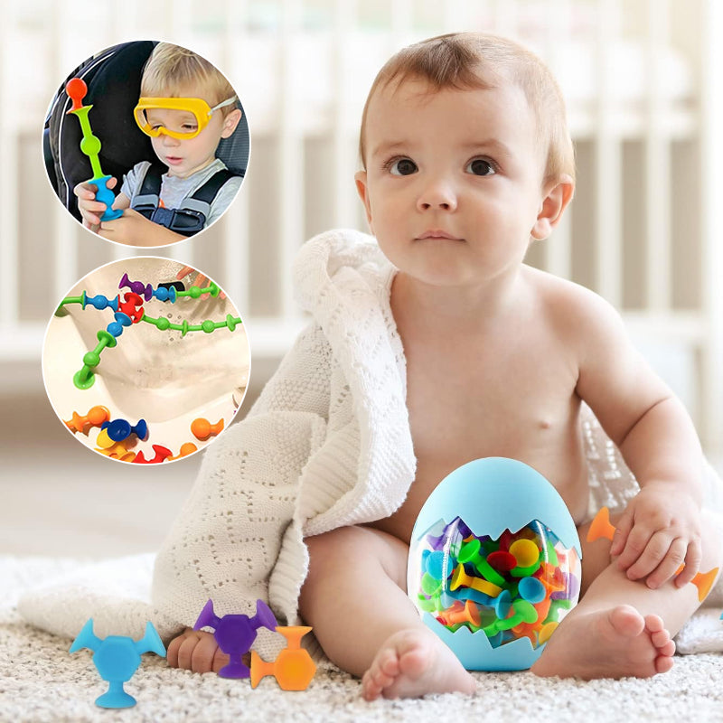 Colorful Silicone Suction Cup Toy (38pcs/set)