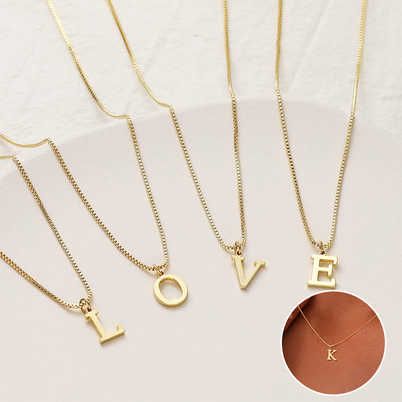 Initial Dainty Necklace for Women