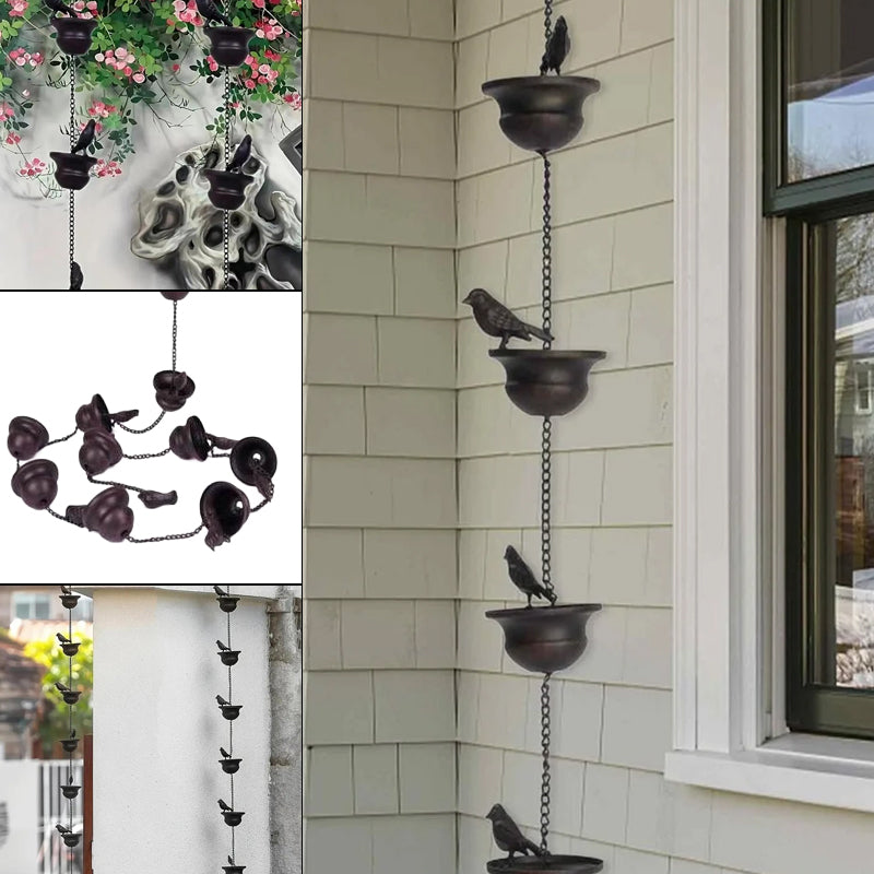 Vintage Bird Shaped Rain Chain