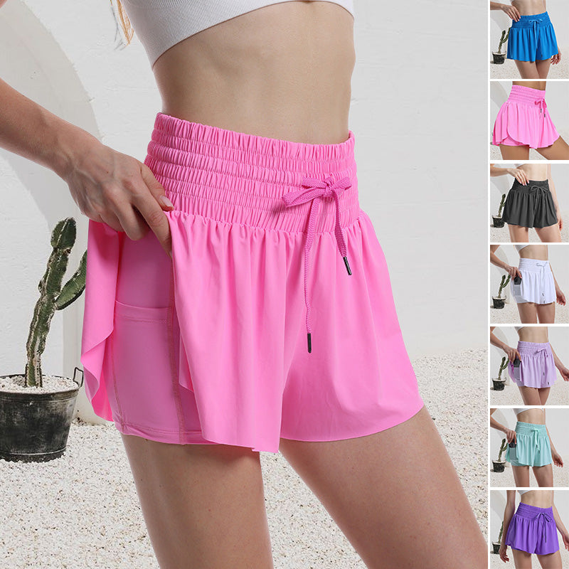 Women's Casual High-Waist Drawstring Athletic Shorts