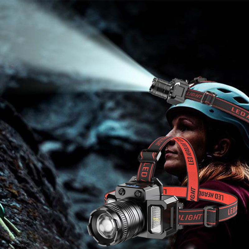 Outdoor USB Rechargeable Waterproof LED Headlamp