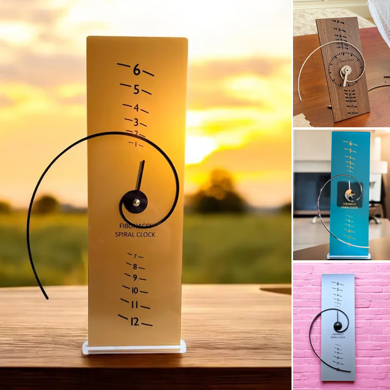 Handcrafted Fibonacci Spiral Clock