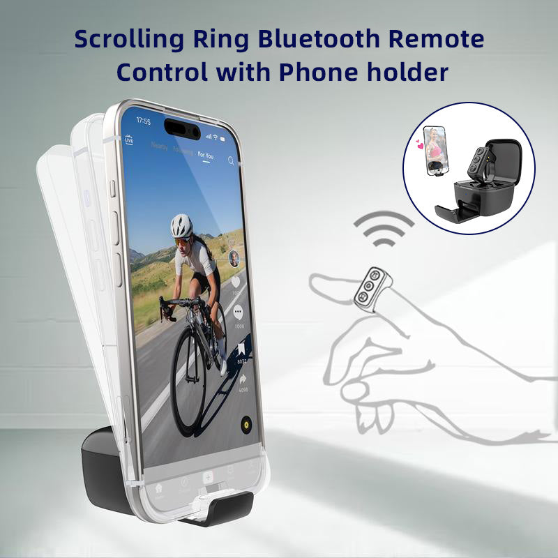 Scrolling Ring Bluetooth Remote Control with Phone holder